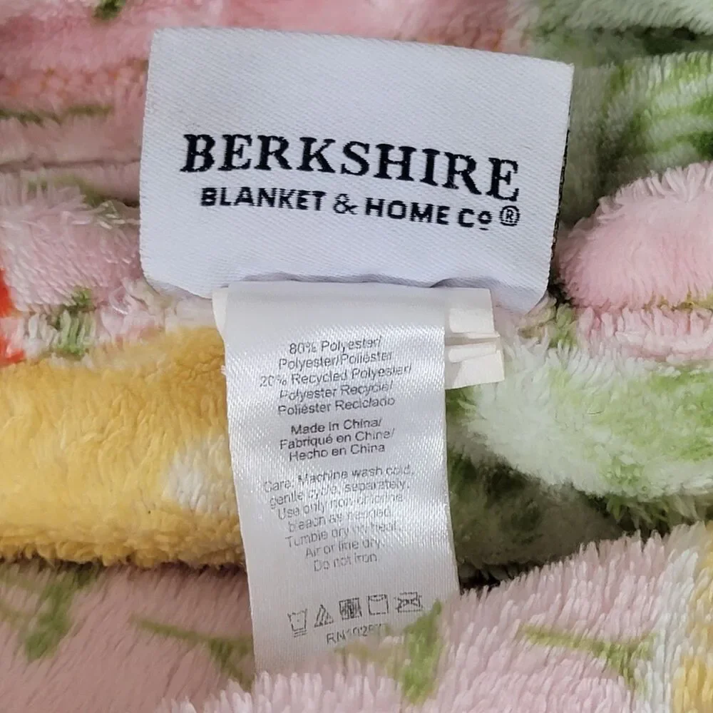 Berkshire Blanket & Home Throw Mia Charro Artist Series Floral Patchwork 48 x 66